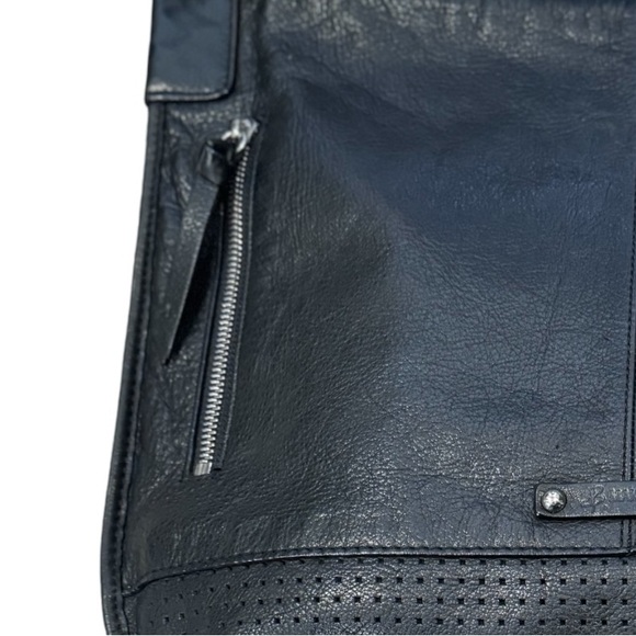 b. makowsky Sleek Black Leather Hobo - Picture 10 of 11